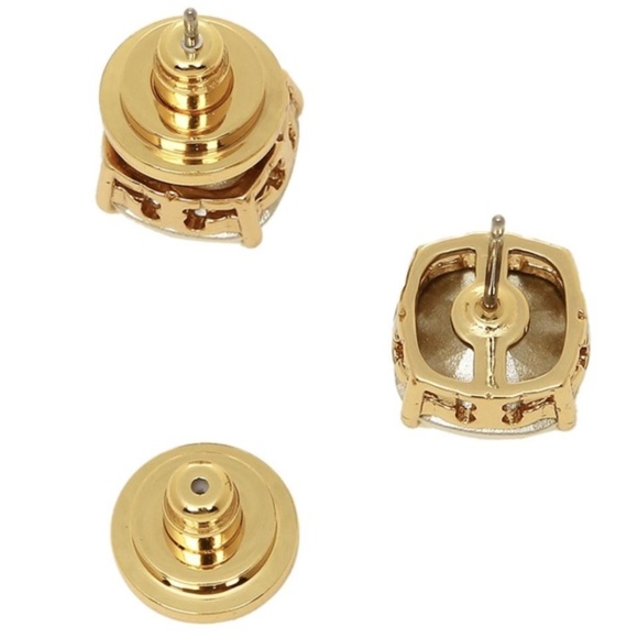 NEW Tory Burch Tory Set Crystal Stud Earnings - Picture 6 of 7